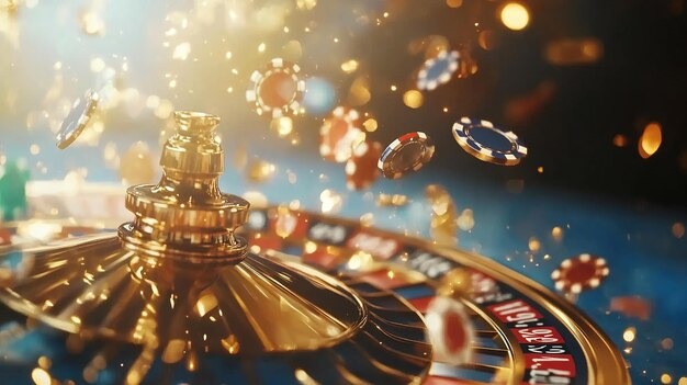 Panduan langkah demi langkah bermain Galactic Gems dengan penunjuk jari ke tombol putar dan pengaturan taruhan